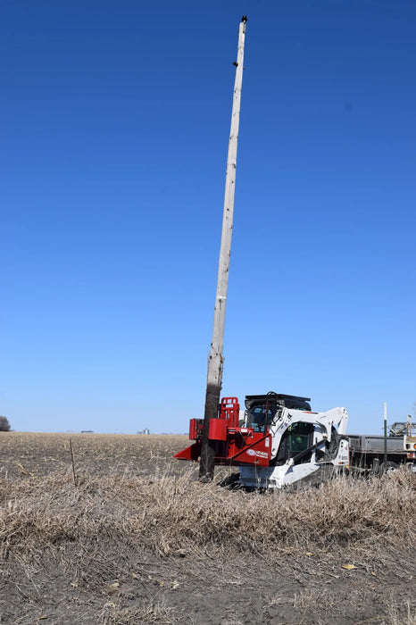 Skid Steer Hydraulic Mini Pole Jack Attachment - EZ Spot UR (Universal Quick Attach)
