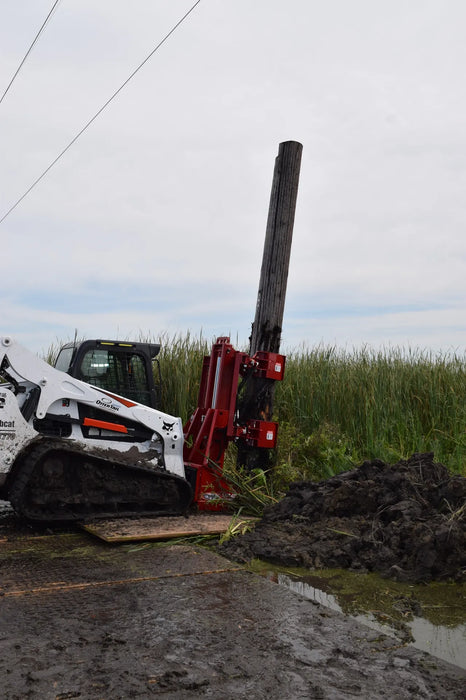 Skid Steer & Compact Track Loader Hydraulic Double Clamp Pole Jack Attachment - EZ Spot UR (Universal Quick Attach)