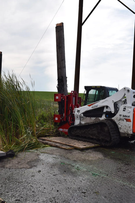 Skid Steer & Compact Track Loader Hydraulic Double Clamp Pole Jack Attachment - EZ Spot UR (Universal Quick Attach)