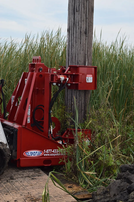 Skid Steer & Compact Track Loader Hydraulic Double Clamp Pole Jack Attachment - EZ Spot UR (Universal Quick Attach)