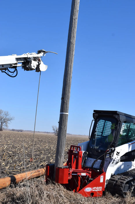Skid Steer Hydraulic Mini Pole Jack Attachment - EZ Spot UR (Universal Quick Attach)
