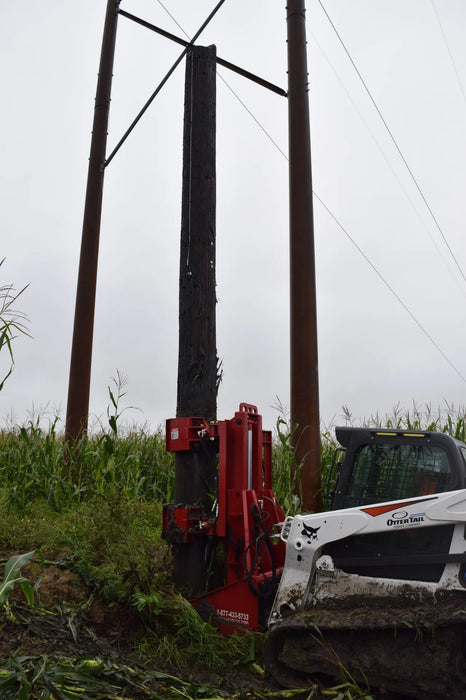 Skid Steer & Compact Track Loader Hydraulic Double Clamp Pole Jack Attachment - EZ Spot UR (Universal Quick Attach)