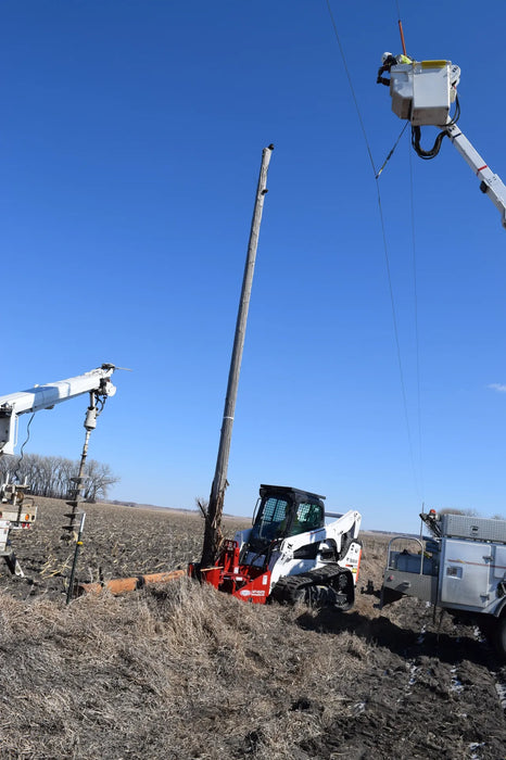 Skid Steer Hydraulic Mini Pole Jack Attachment - EZ Spot UR (Universal Quick Attach)