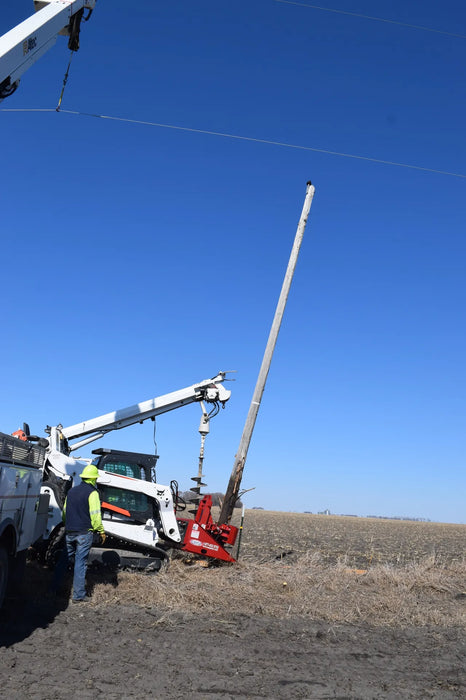 Skid Steer Hydraulic Mini Pole Jack Attachment - EZ Spot UR (Universal Quick Attach)