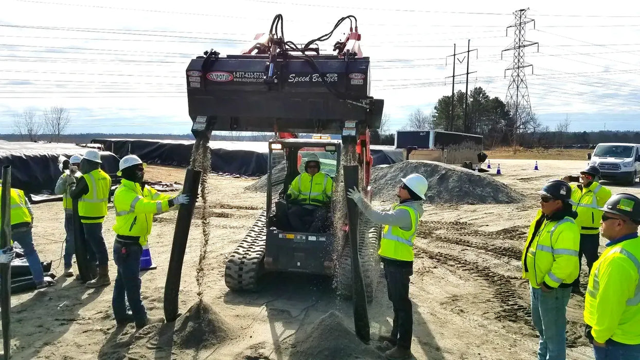 Skid Steer Bulk Bag & Super Sack Filler Attachment - EZ Spot UR Speed Bagger (Universal Quick Attach)