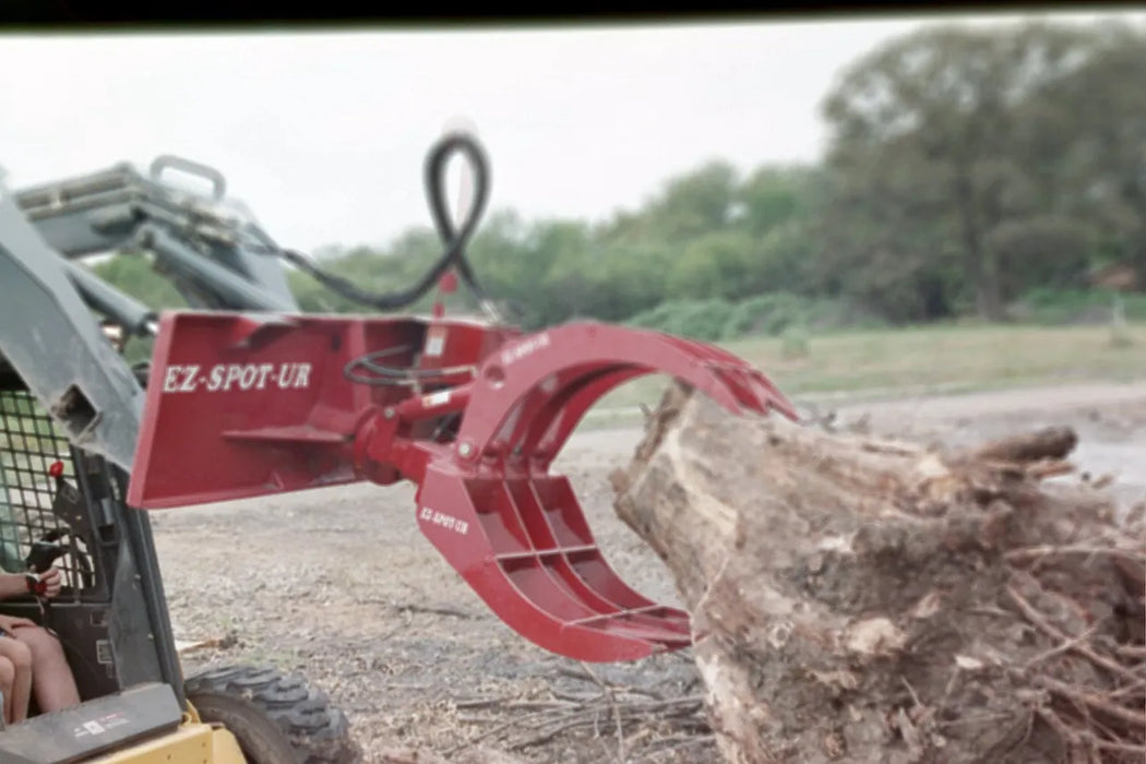 Skid Steer Hydraulic Rock & Brush Grapple Attachment - EZ Spot UR (Universal Quick Attach)