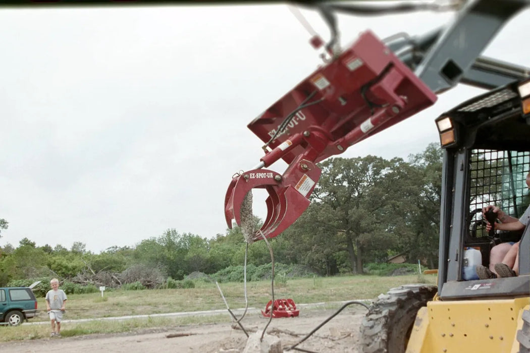 Skid Steer & Compact Track Loader Hydraulic Rock & Pole Claw - EZ Spot UR