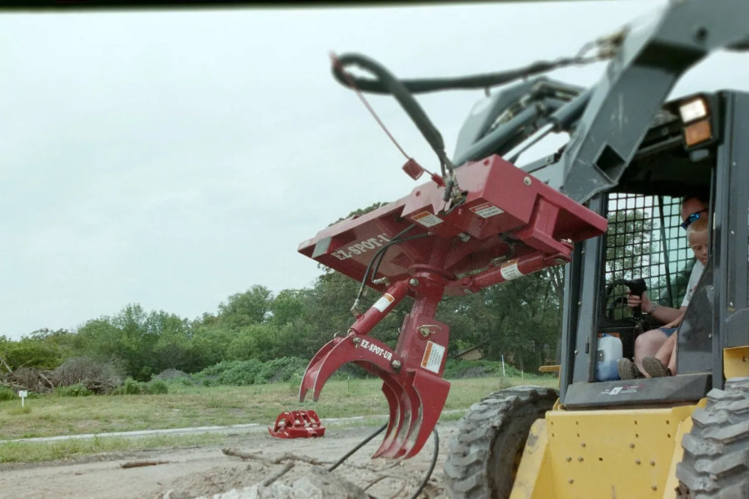 Skid Steer & Compact Track Loader Hydraulic Rock & Pole Claw - EZ Spot UR