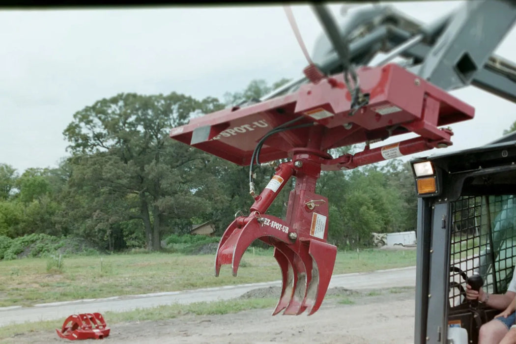 Skid Steer & Compact Track Loader Hydraulic Rock & Pole Claw - EZ Spot UR