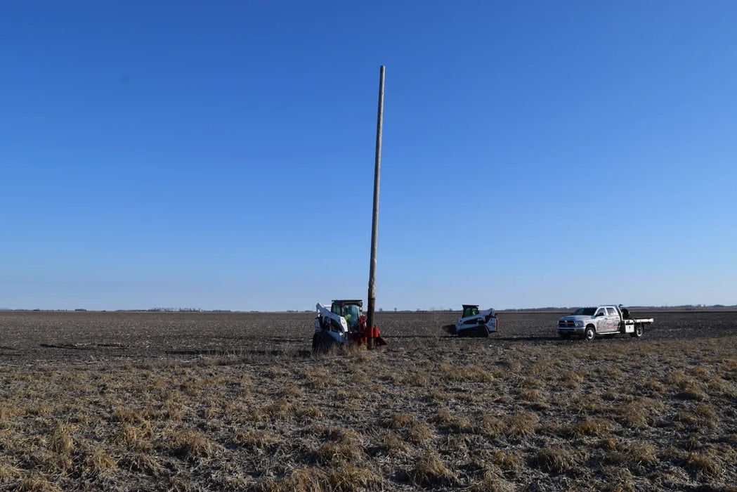 Skid Steer Hydraulic Mini Pole Jack Attachment - EZ Spot UR (Universal Quick Attach)