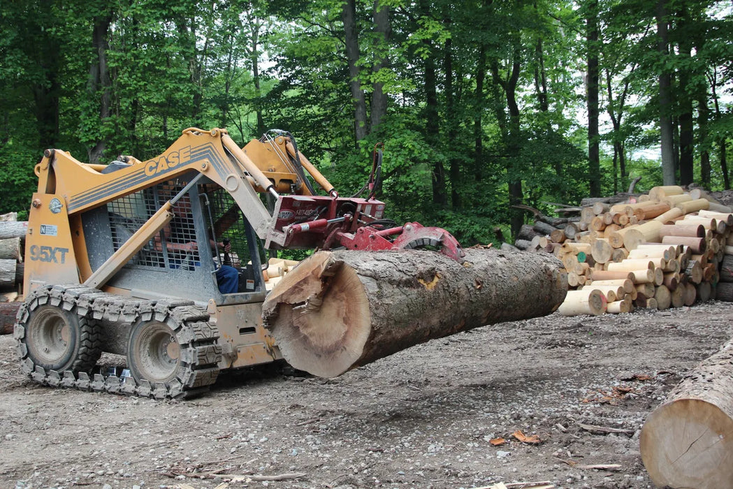 Skid Steer Hydraulic 3-Finger Rock & Tree Grapple Attachment - EZ Spot UR (Universal Quick Attach)