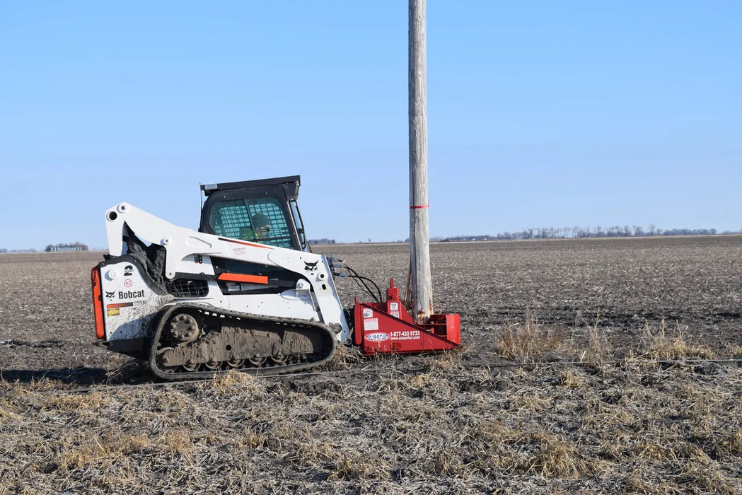 Skid Steer Hydraulic Mini Pole Jack Attachment - EZ Spot UR (Universal Quick Attach)