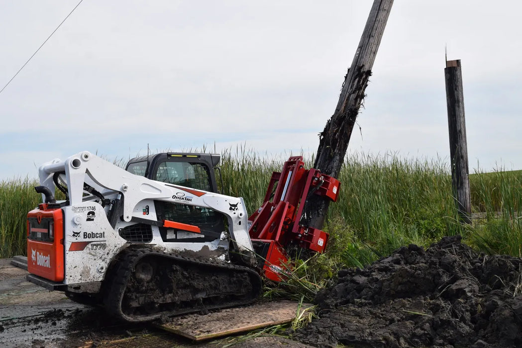 Skid Steer & Compact Track Loader Hydraulic Double Clamp Pole Jack Attachment - EZ Spot UR (Universal Quick Attach)