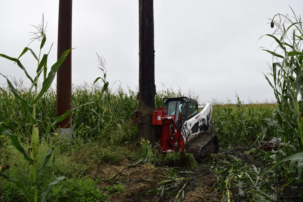 Skid Steer & Compact Track Loader Hydraulic Double Clamp Pole Jack Attachment - EZ Spot UR (Universal Quick Attach)