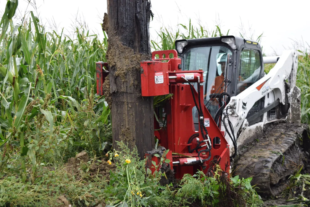 Skid Steer & Compact Track Loader Hydraulic Double Clamp Pole Jack Attachment - EZ Spot UR (Universal Quick Attach)