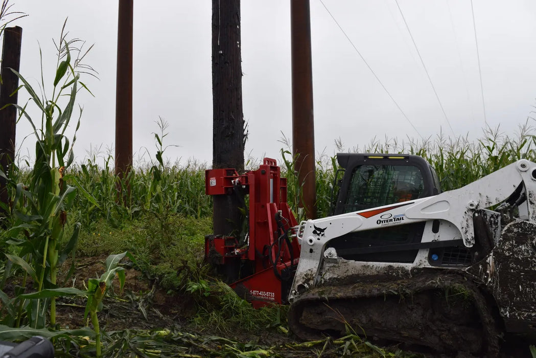 Skid Steer & Compact Track Loader Hydraulic Double Clamp Pole Jack Attachment - EZ Spot UR (Universal Quick Attach)