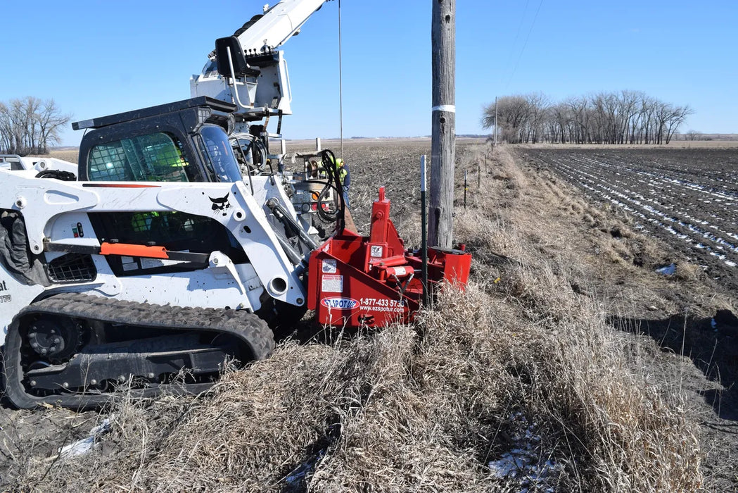 Skid Steer Hydraulic Mini Pole Jack Attachment - EZ Spot UR (Universal Quick Attach)
