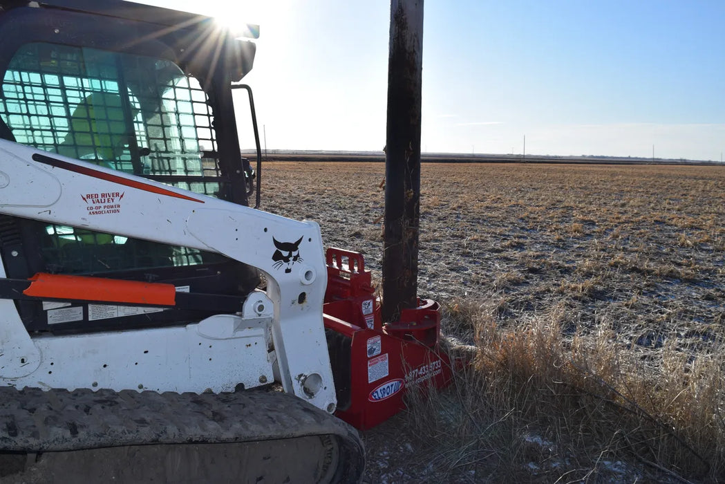 Skid Steer Hydraulic Mini Pole Jack Attachment - EZ Spot UR (Universal Quick Attach)