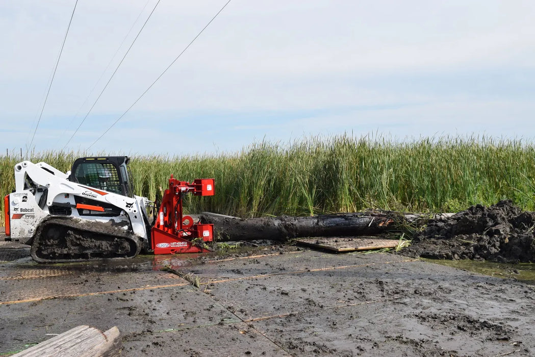 Skid Steer & Compact Track Loader Hydraulic Double Clamp Pole Jack Attachment - EZ Spot UR (Universal Quick Attach)