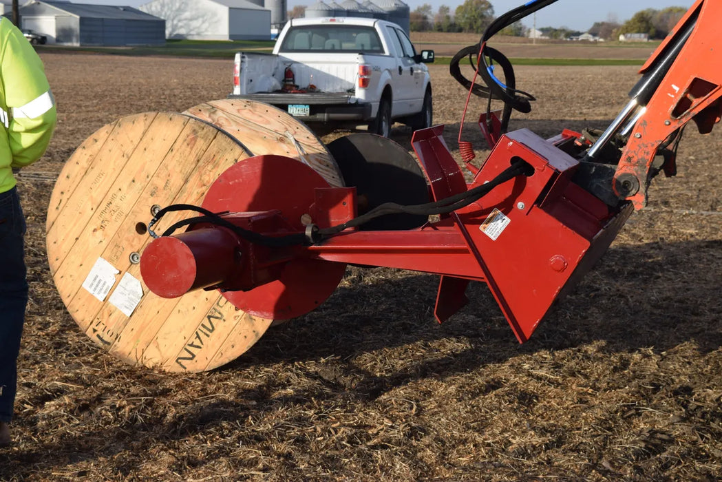 Skid Steer Hydraulic Wire Reel Attachment - EZ Spot UR (Universal Quick Attach)