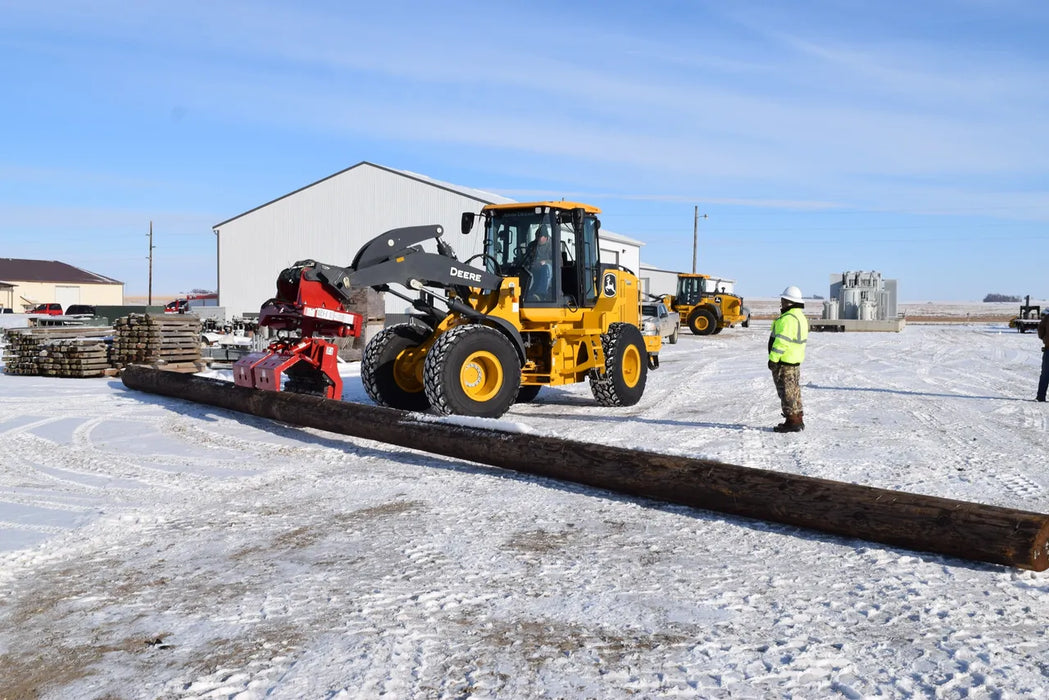 Hydraulic Pole Setter Attachment for Large Excavators & Wheel Loaders - EZ Spot UR Extreme (Custom Bolt-On Mount)