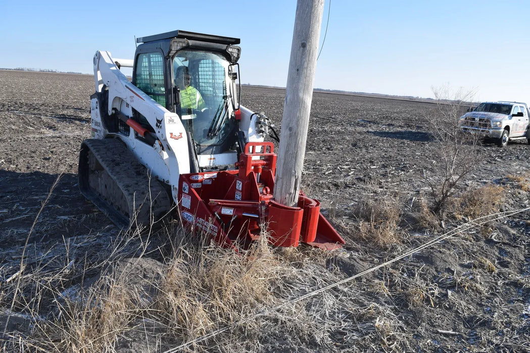 Skid Steer Hydraulic Mini Pole Jack Attachment - EZ Spot UR (Universal Quick Attach)