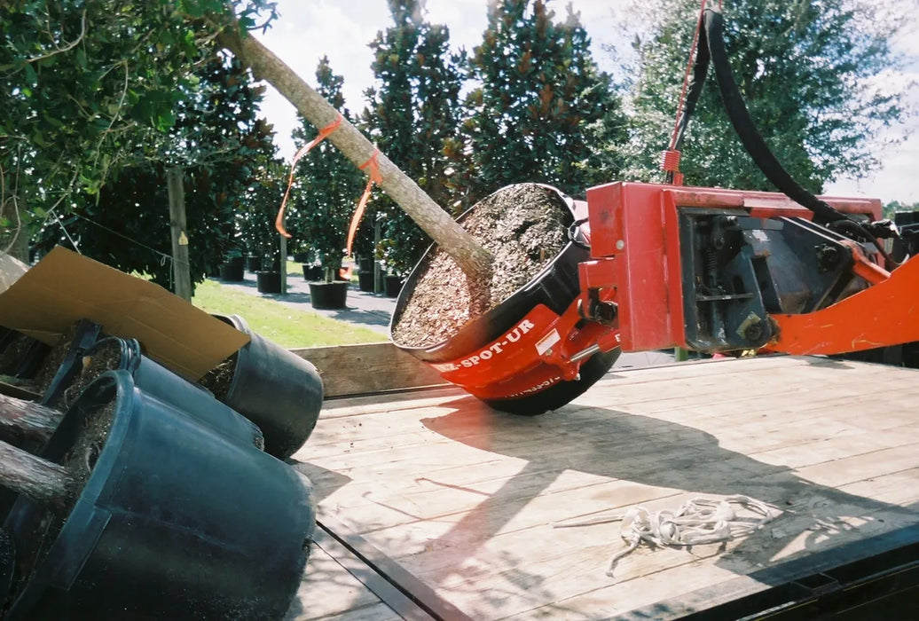 Skid Steer Hydraulic Rotating Nursery Pot Handler Attachment - EZ Spot UR (Universal Quick Attach)