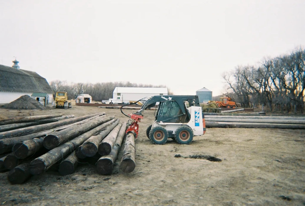 Skid Steer Hydraulic Pole Setter Attachment - EZ Spot UR Standard Duty (Universal Quick Attach)
