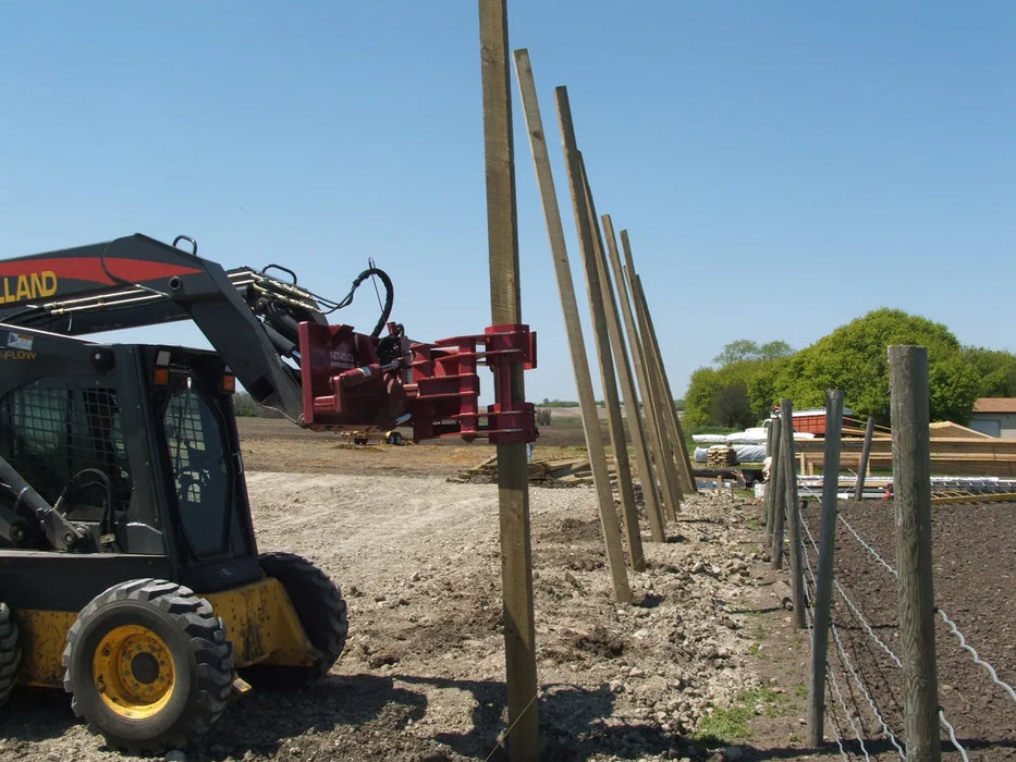 Skid Steer Hydraulic Pole Setter Attachment - EZ Spot UR Standard Duty (Universal Quick Attach)