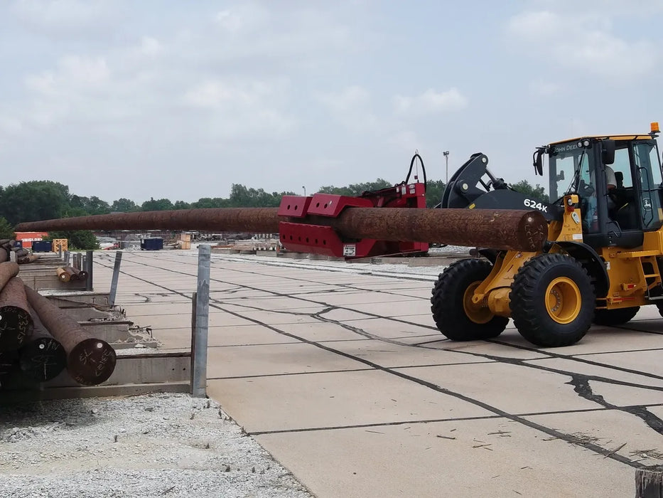 Hydraulic Pole Setter Attachment for Large Excavators & Wheel Loaders - EZ Spot UR Extreme (Custom Bolt-On Mount)
