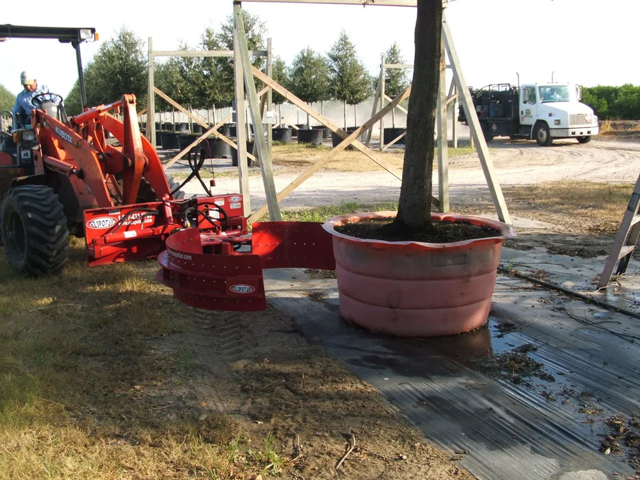 Skid Steer Hydraulic Rotating Nursery Pot Handler Attachment - EZ Spot UR (Universal Quick Attach)