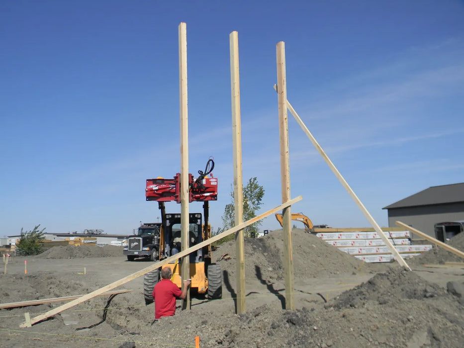 Skid Steer Hydraulic Pole Setter Attachment - EZ Spot UR Standard Duty (Universal Quick Attach)
