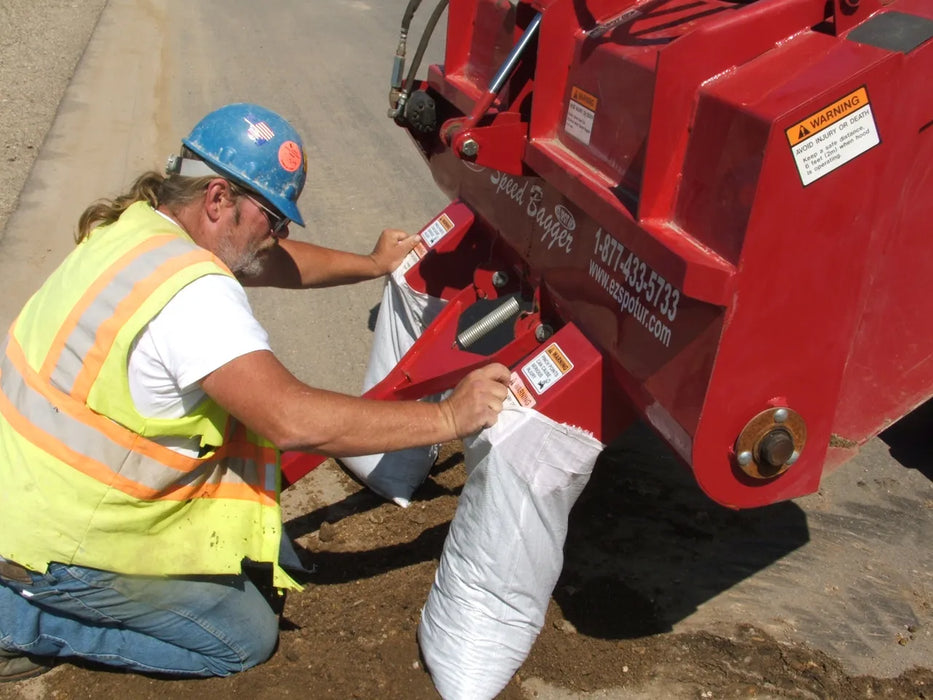 Skid Steer Bulk Bag & Super Sack Filler Attachment - EZ Spot UR Speed Bagger (Universal Quick Attach)