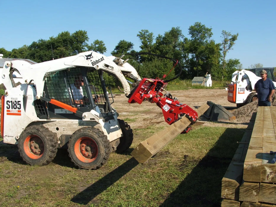 Skid Steer Hydraulic Pole Setter Attachment - EZ Spot UR Standard Duty (Universal Quick Attach)