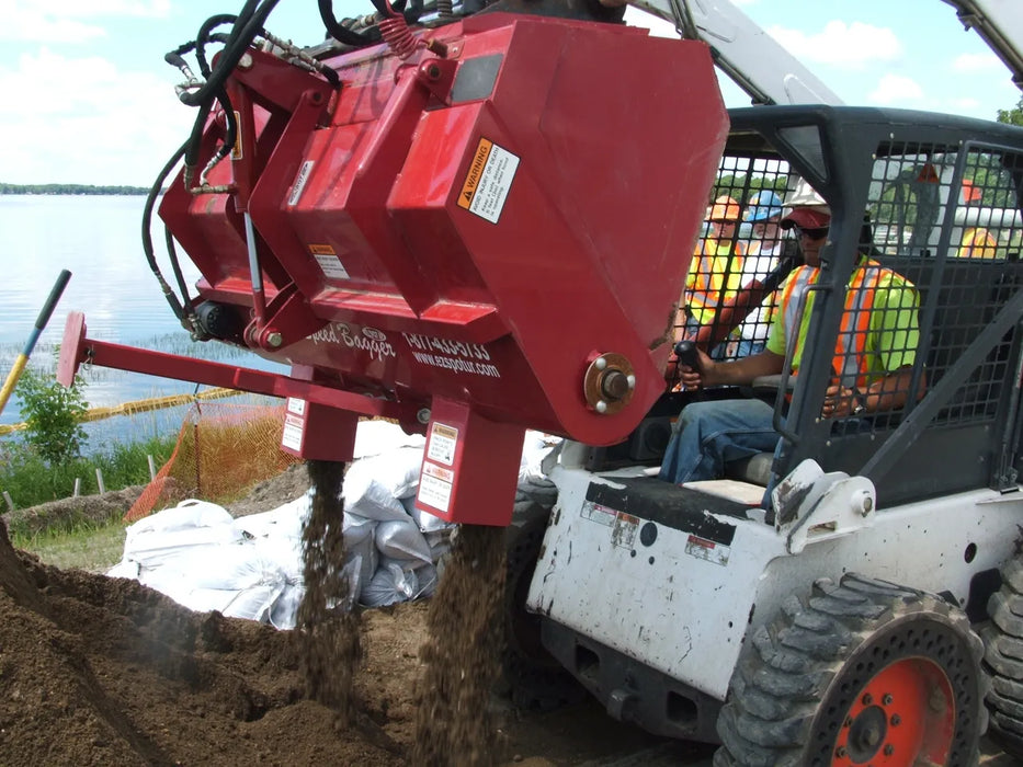 Skid Steer Bulk Bag & Super Sack Filler Attachment - EZ Spot UR Speed Bagger (Universal Quick Attach)