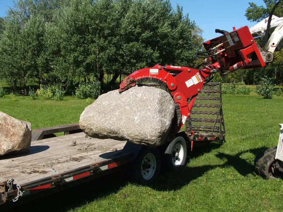 Skid Steer Hydraulic 3-Finger Rock & Tree Grapple Attachment - EZ Spot UR (Universal Quick Attach)