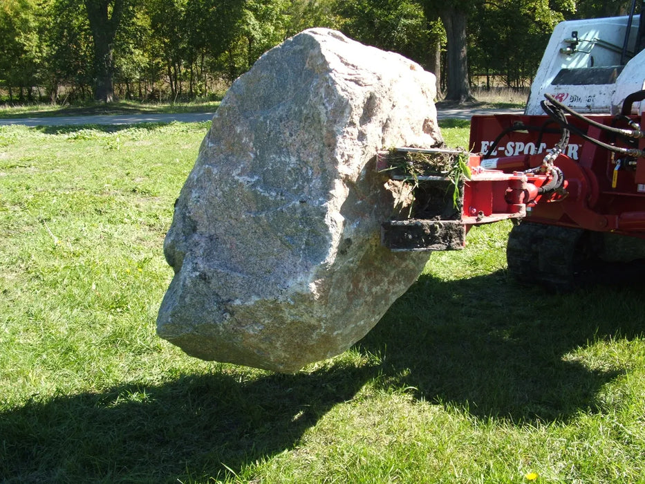Skid Steer Hydraulic 3-Finger Rock & Tree Grapple Attachment - EZ Spot UR (Universal Quick Attach)