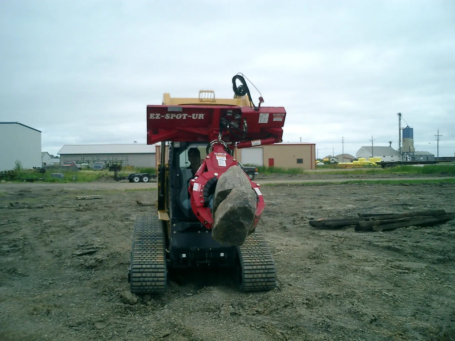 Skid Steer Hydraulic 3-Finger Rock & Tree Grapple Attachment - EZ Spot UR (Universal Quick Attach)
