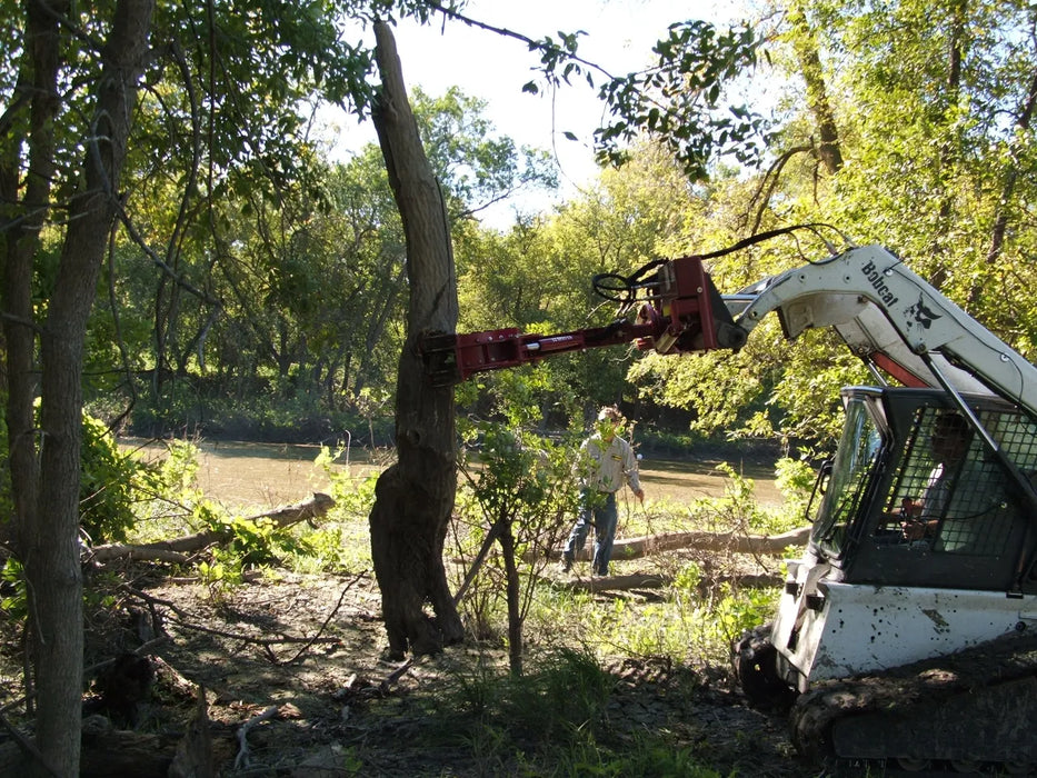 Skid Steer Hydraulic 3-Finger Rock & Tree Grapple Attachment - EZ Spot UR (Universal Quick Attach)
