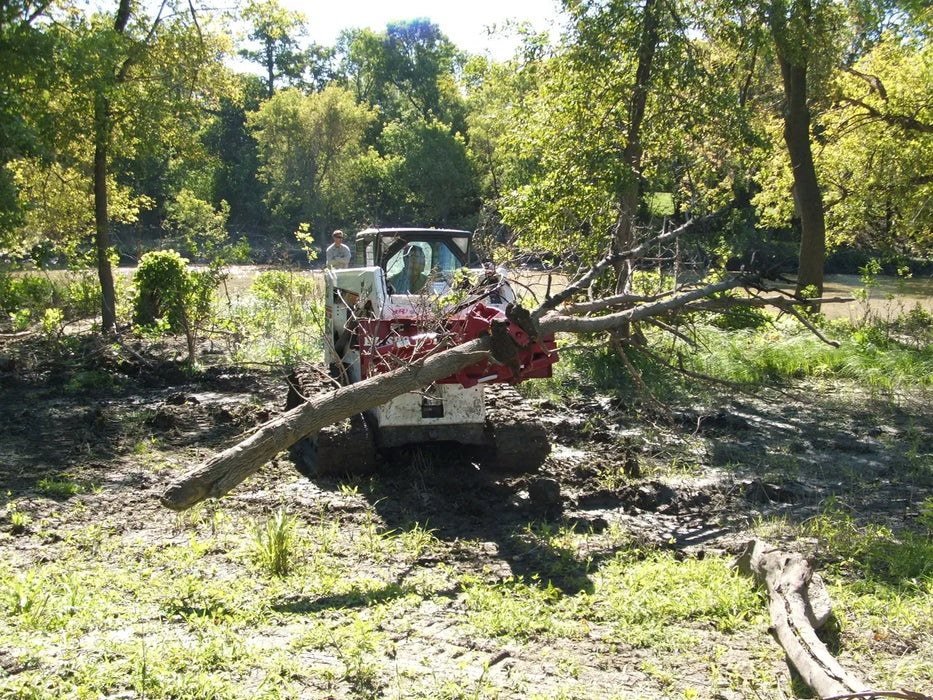 Skid Steer Hydraulic 3-Finger Rock & Tree Grapple Attachment - EZ Spot UR (Universal Quick Attach)