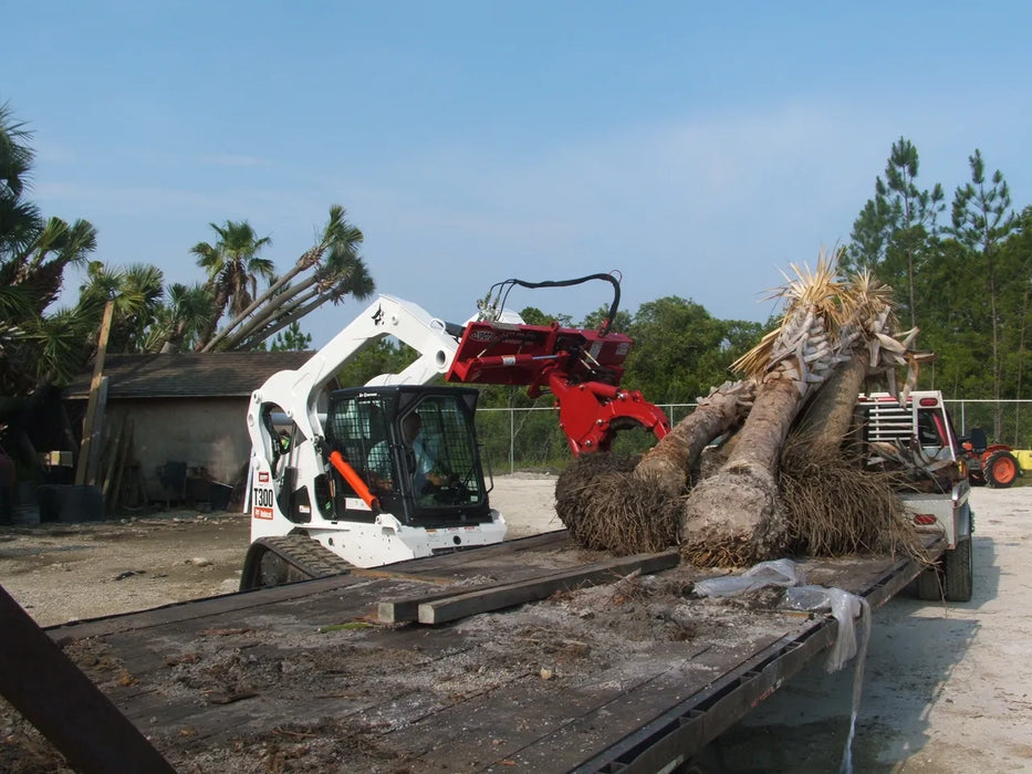 Skid Steer Hydraulic 3-Finger Rock & Tree Grapple Attachment - EZ Spot UR (Universal Quick Attach)