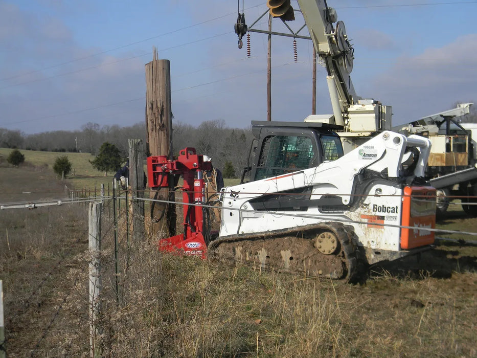 Skid Steer Hydraulic Pole Jack & Pole Puller Attachment - EZ Spot UR (Universal Quick Attach)