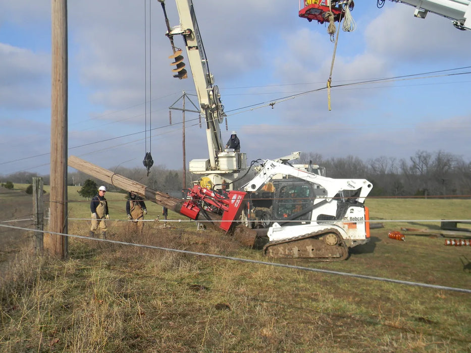 Skid Steer Hydraulic Pole Jack & Pole Puller Attachment - EZ Spot UR (Universal Quick Attach)