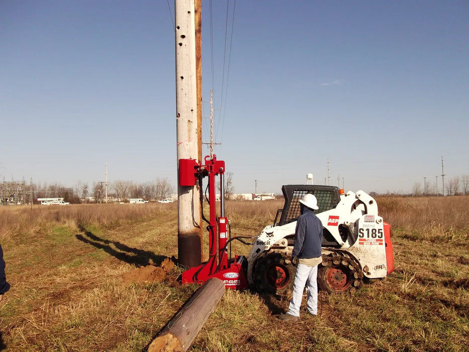 Skid Steer Hydraulic Pole Jack & Pole Puller Attachment - EZ Spot UR (Universal Quick Attach)