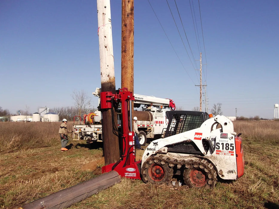 Skid Steer Hydraulic Pole Jack & Pole Puller Attachment - EZ Spot UR (Universal Quick Attach)
