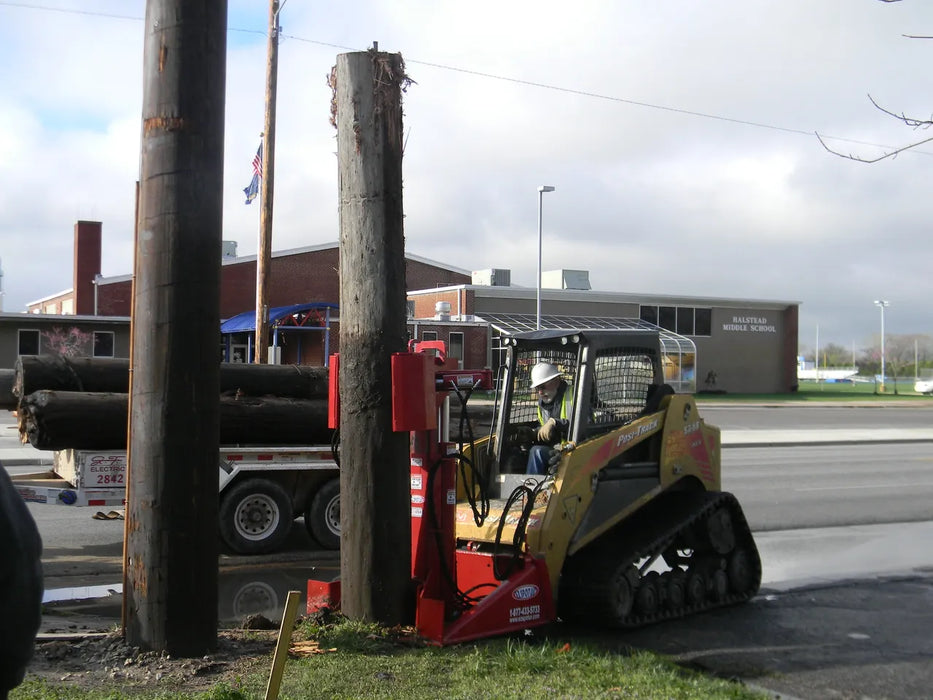 Skid Steer Hydraulic Pole Jack & Pole Puller Attachment - EZ Spot UR (Universal Quick Attach)