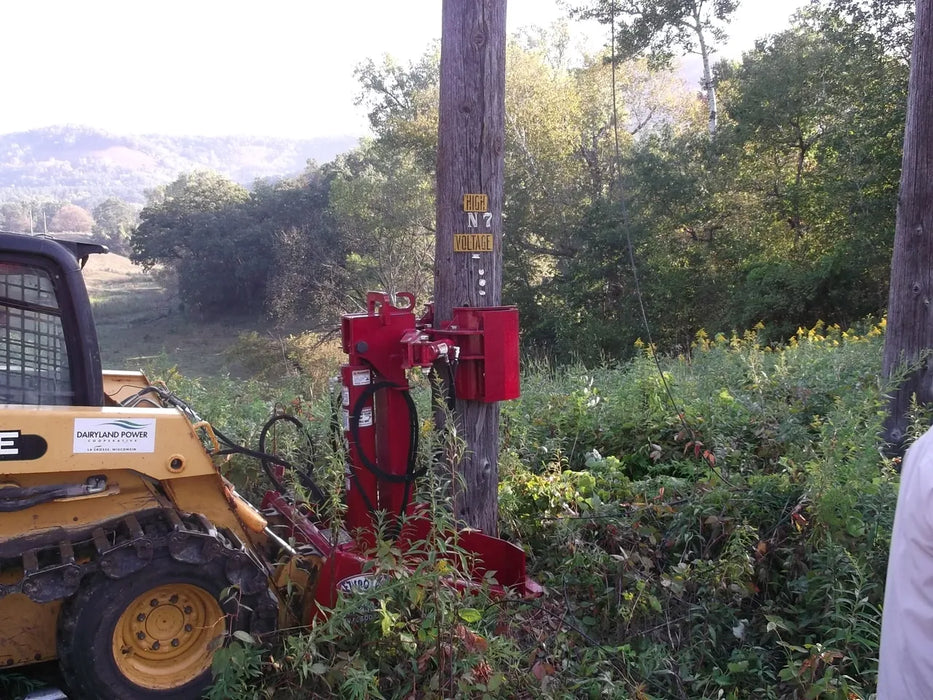 Skid Steer Hydraulic Pole Jack & Pole Puller Attachment - EZ Spot UR (Universal Quick Attach)