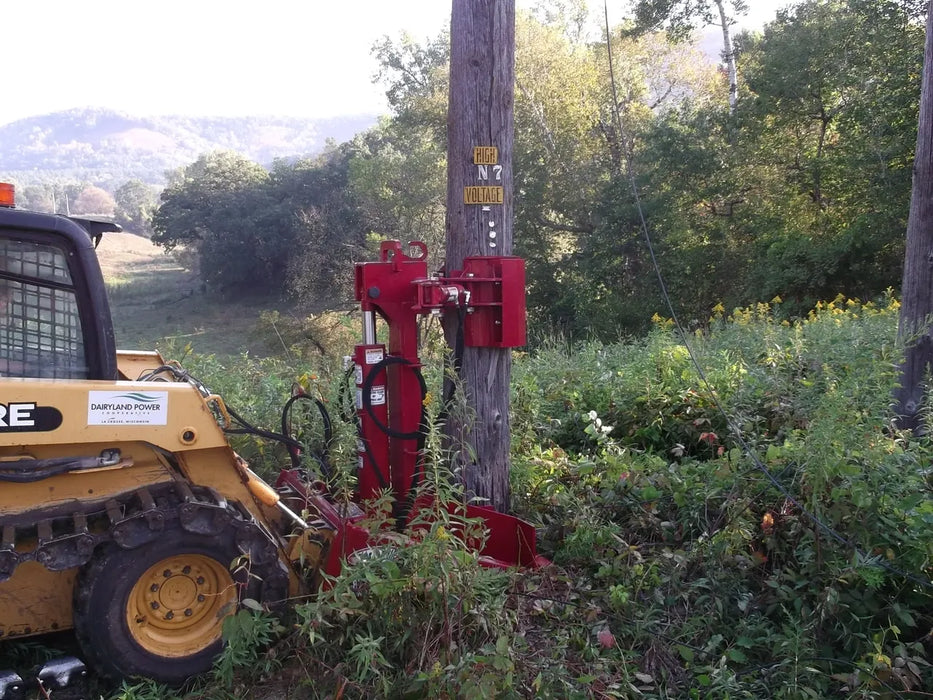 Skid Steer Hydraulic Pole Jack & Pole Puller Attachment - EZ Spot UR (Universal Quick Attach)