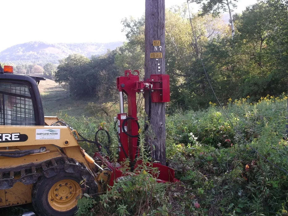 Skid Steer Hydraulic Pole Jack & Pole Puller Attachment - EZ Spot UR (Universal Quick Attach)