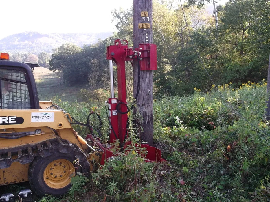 Skid Steer Hydraulic Pole Jack & Pole Puller Attachment - EZ Spot UR (Universal Quick Attach)